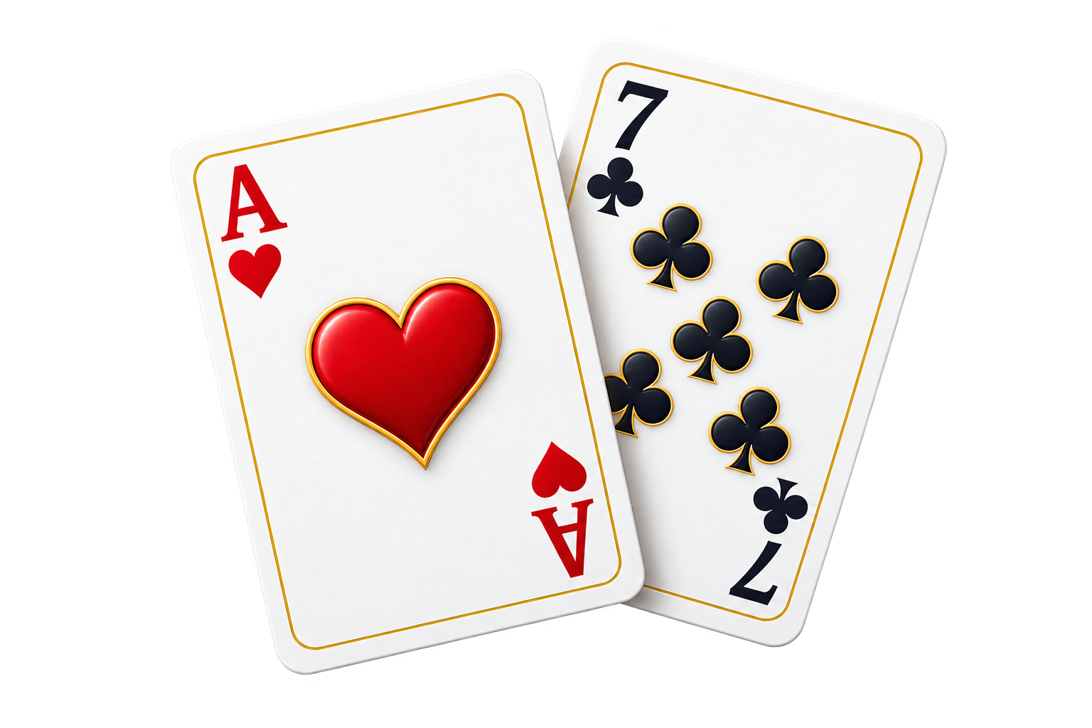 Soft blackjack hand example with an Ace
